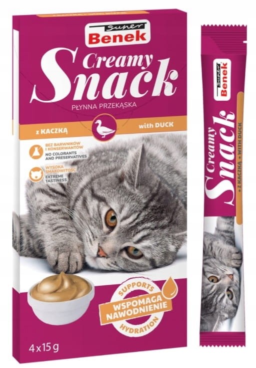 Creamy-Snack-przekaska-plynna-dla-kota-z-kaczka-4x15g-SUPER-BENEK-Marka-Super-Benek.jpg